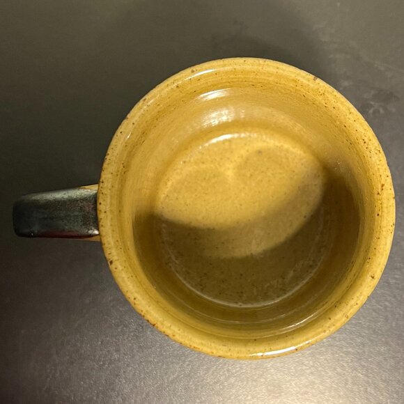 Vintage OTAGIRI JAPAN Floral Lily Flower Stoneware Mug w/ Brown Speckles ~ 1970s - Picture 9 of 11